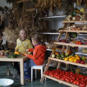 pumpkins and children